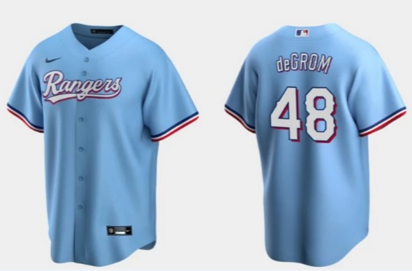 Men's Texas Rangers #48 Jacob deGrom Light Blue Cool Base Stitched Baseball Jersey Dzhi,We sell and wholesale Men's Texas Rangers #48 Jacob deGrom Light Blue Cool Base Stitched Baseball Jersey Dzhi on line form chian!